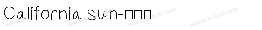 California sun字体转换